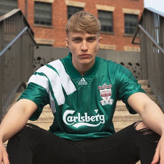 Liverpool 90 s Away Shirt 1993 95 Retro Green Carlsberg Jersey Vinta