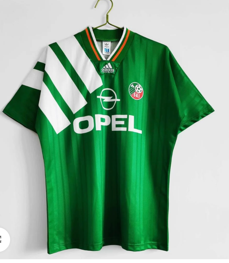 1992 Ireland home Retro Jersey Iconic Opel Adidas Shirt Vintage Tr