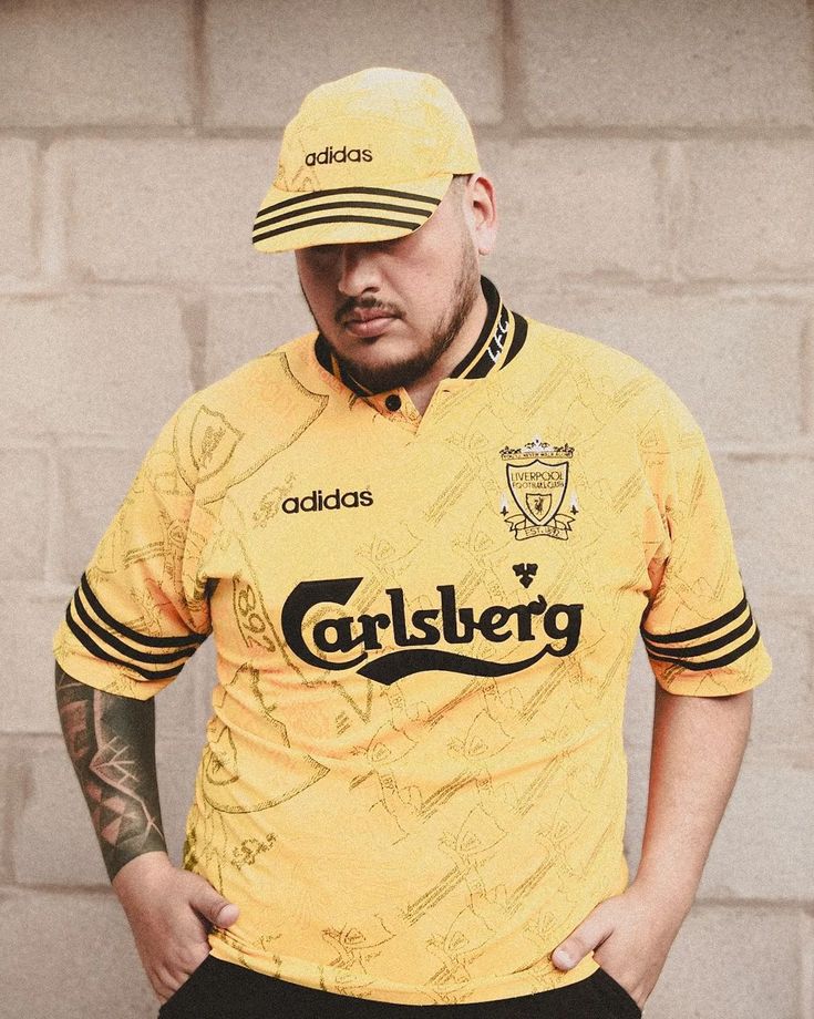 Retro Liverpool 1992 93 Away Shirt Classic Yellow Carlsberg Liverpoo