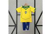 Retro Brazil children's football jersey | Ronaldinho And Ronaldo children's kit