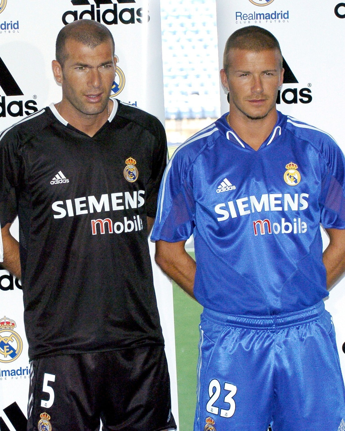 Rare Real Madrid 04-05 original Galacticos blue football kit Zidane / Ronaldo / Beckham Madrid shirt