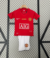 Children's 2007/08 Manchester United Retro Kit | Champions League Ronaldo CR7 Kids Jersey