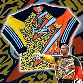 Liverpool retro Goalkeeper jersey 1995/96 | The 'Crazy Quilt' Retro Keeper Jersey