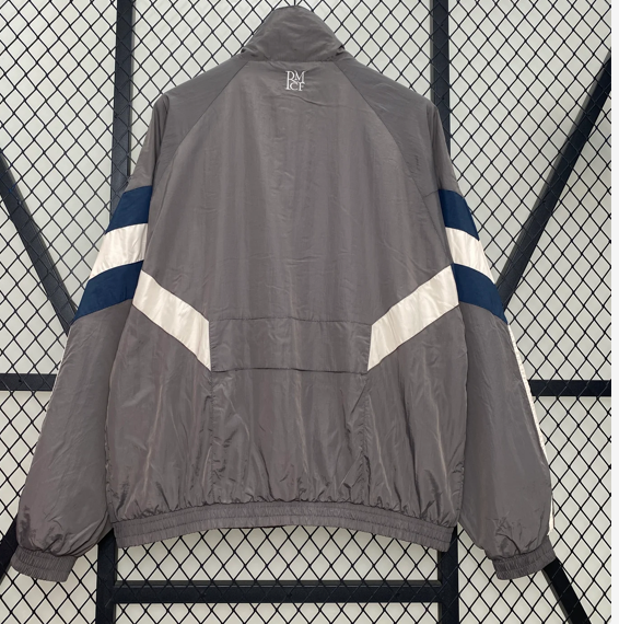 Real Madrid Galactico's 90s-Inspired Track Jacket - Grey & White