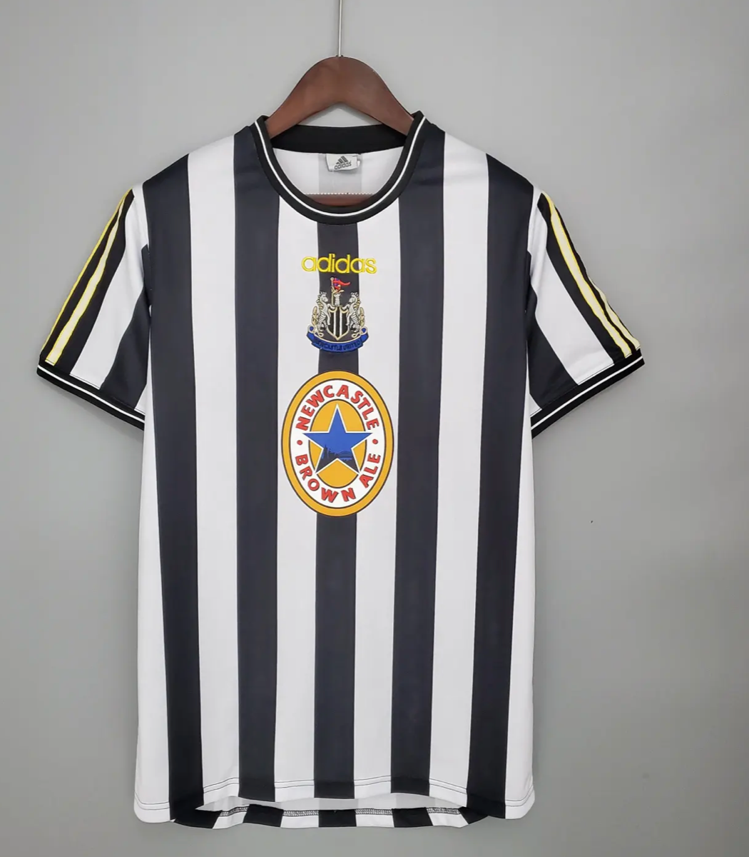 Retro Newcastle united 1997-98 home shirt short sleeve - Newcastle brown ale jersey