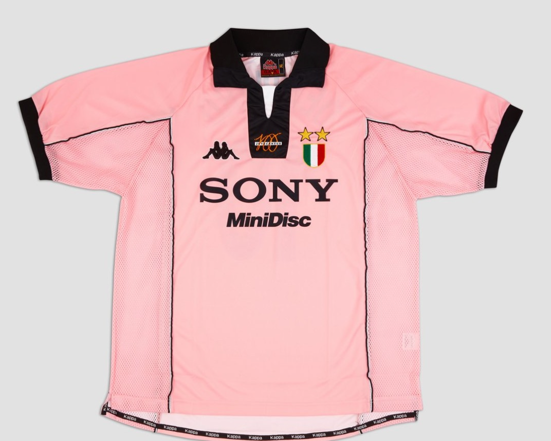 1997 98 Juventus Retro Football Shirt Iconic Pink Inzaghi Jersey sta