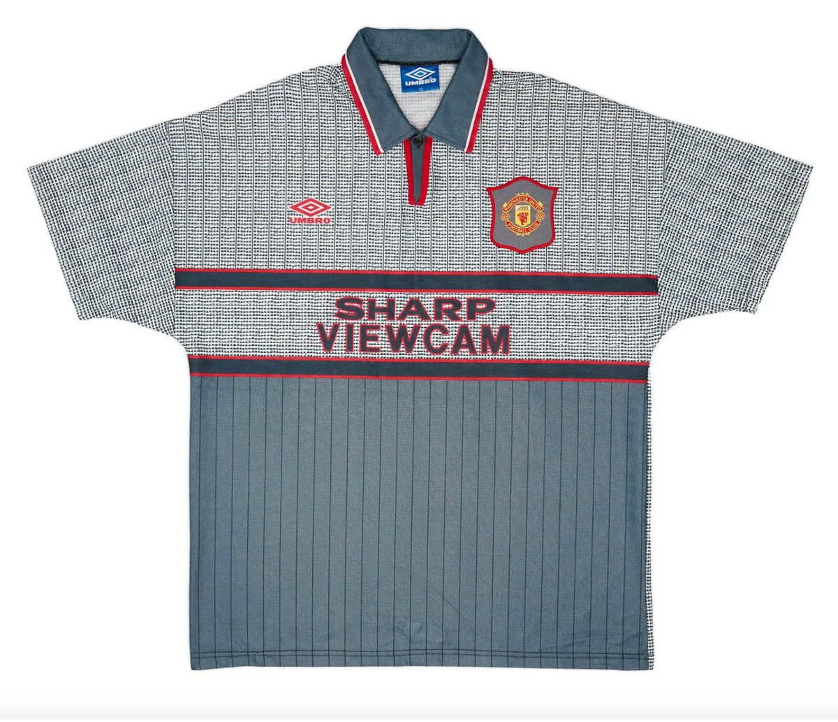 Vintage Manchester United 1995-1996 Away Shirt | Iconic Blue Diamond Retro Jersey