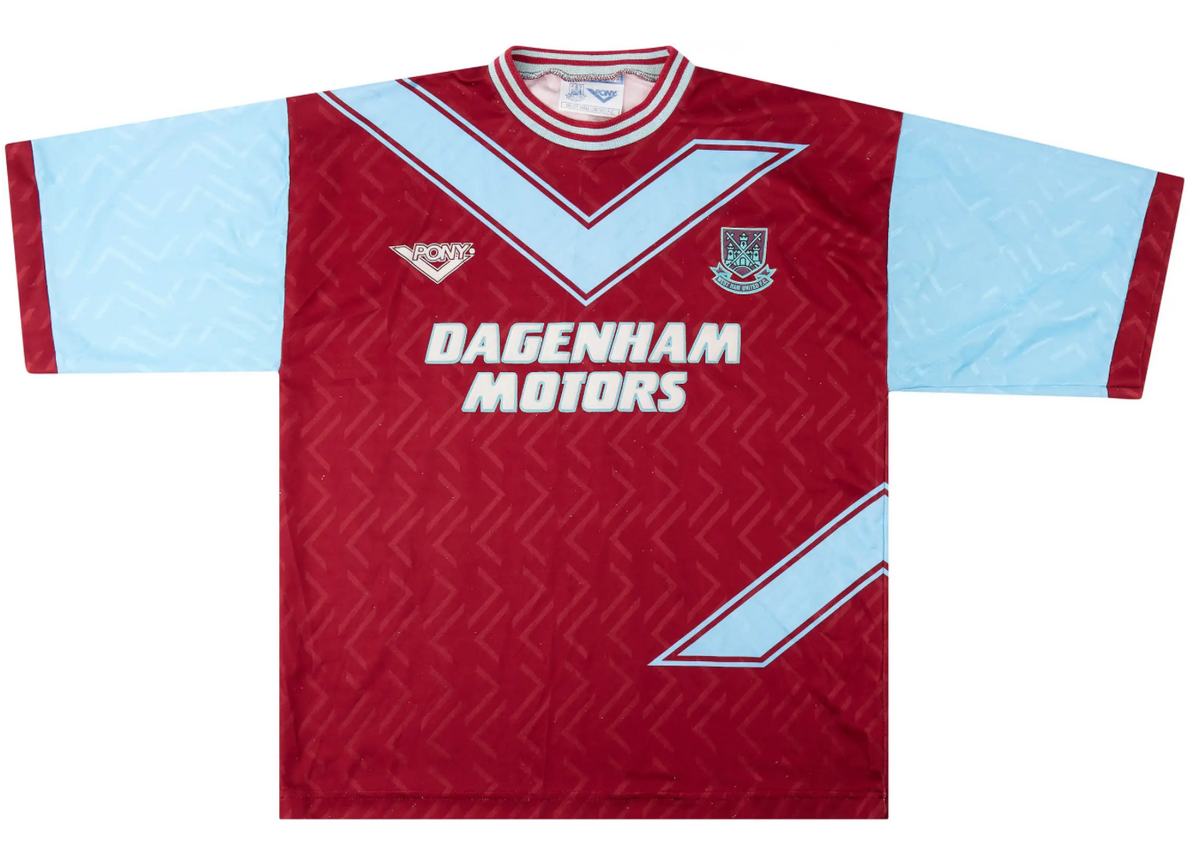 West Ham United 1993–1995 Home Retro Jersey | Classic Dagenham Motors Kit