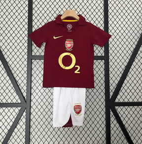 Rare 2005/06 Arsenal Redcurrant Children's Kit | Kids Thierry Henry Retro Home Shirt & Shorts