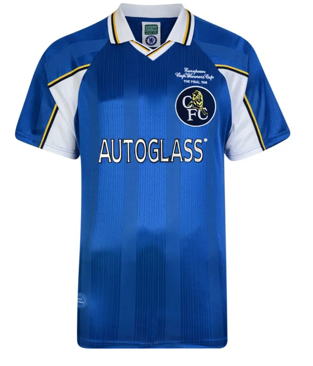 Chelsea 1997-99 autoglass Retro Home Shirt - Chelsea Gianfranco Zola retro jersey