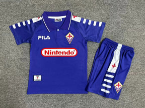 1998 Fiorentina Home Retro Children's Kit | Kids Batistuta Era Shirt and Shorts