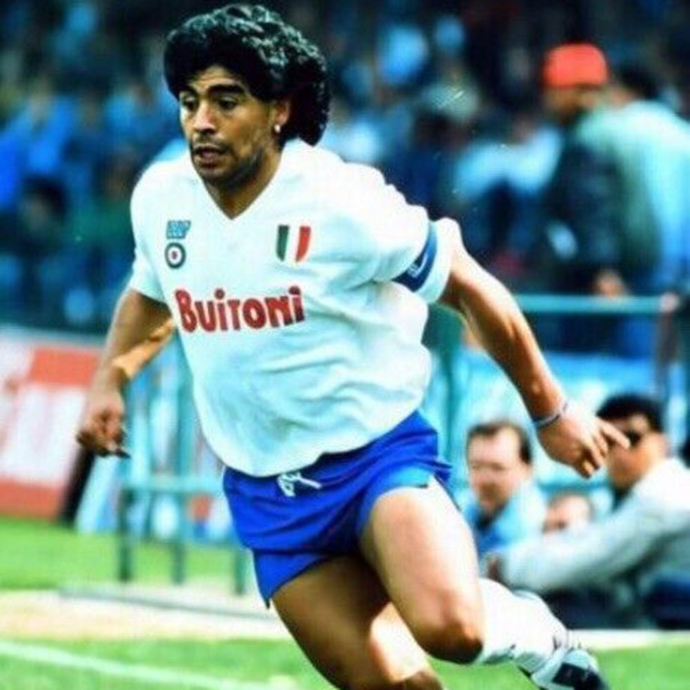 Clean retro Maradona Napoli 1987 away jersey