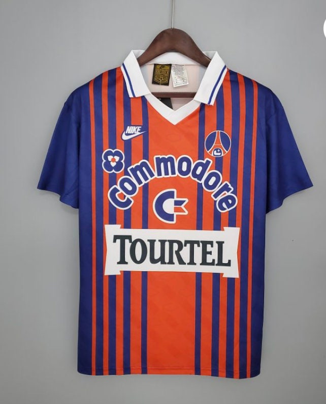 Vintage PSG retro home jersey | Paris Saint Germain |1992-03 football shirt | LES BLUES, paris retro shirt |classic soccer jersey| blokecore